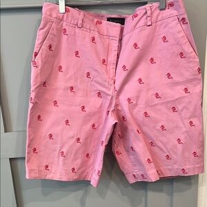 Talbots Pink Seahorse Embroidered Shorts